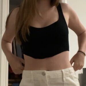 Zara Black Cropped Tank Top